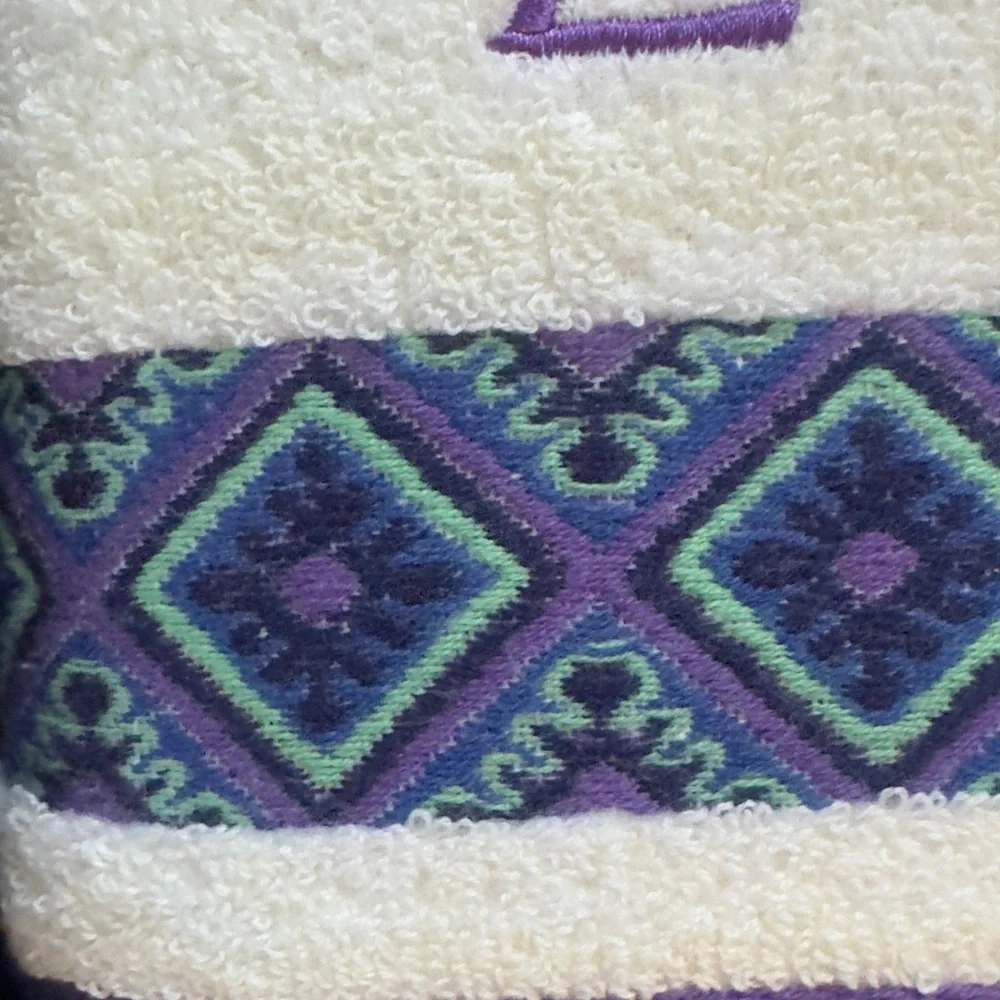 YSL Yves Saint Laurent White Multicolor Towel Set